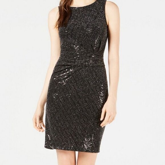 Bar III Women's Metallic Shine Bodycon Party Dress - Picture 1 of 6